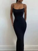 Vestido Sirena Espalda Descubierta con Tirantes Finos