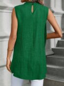 Blusa de Verano Texturizada y Asimétrica sin Mangas