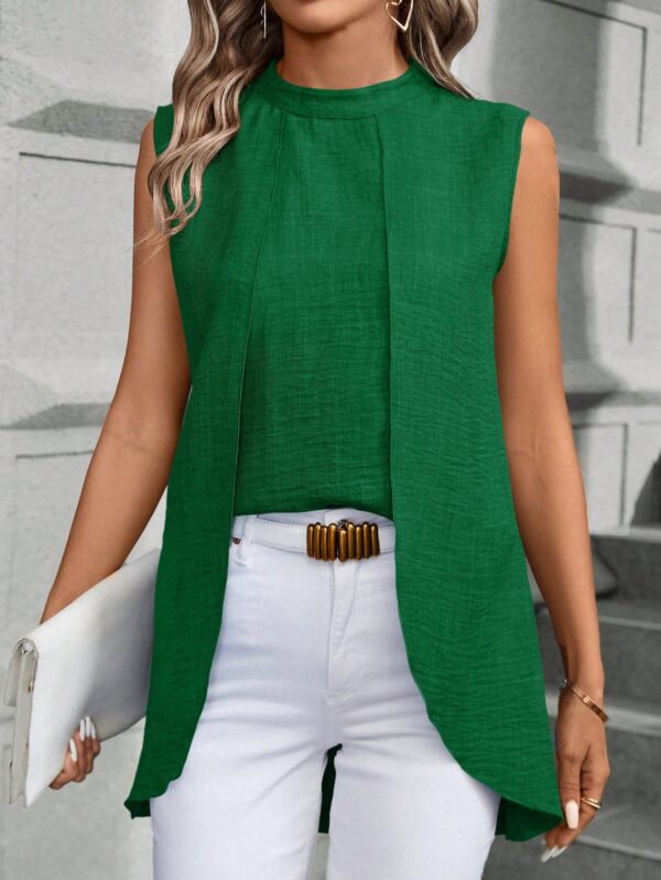 Blusa de Verano Texturizada y Asimétrica sin Mangas - Image 26