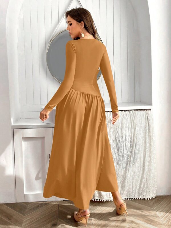 Vestido de Manga Larga con Volantes y Cierre - Image 8