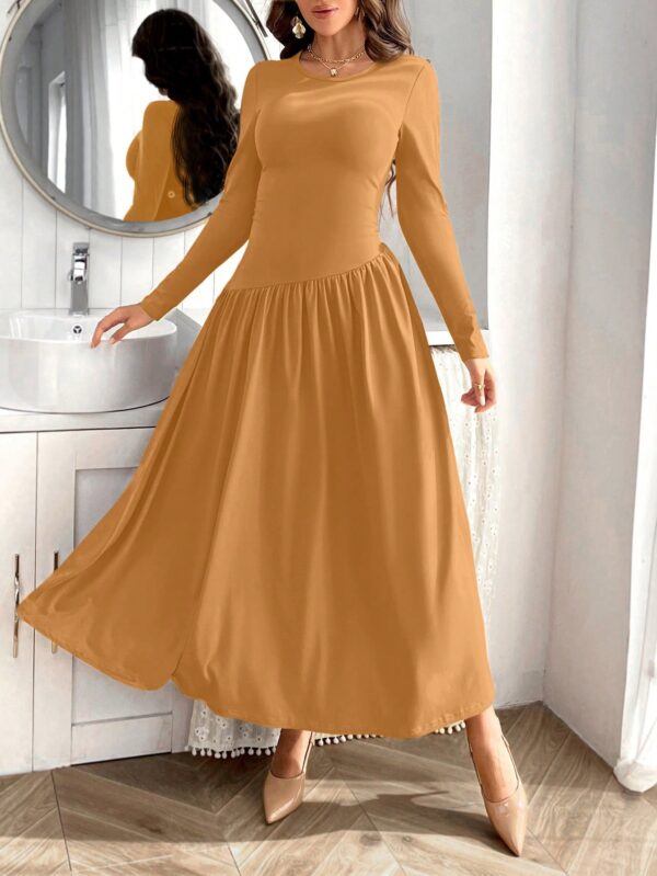 Vestido de Manga Larga con Volantes y Cierre - Image 9