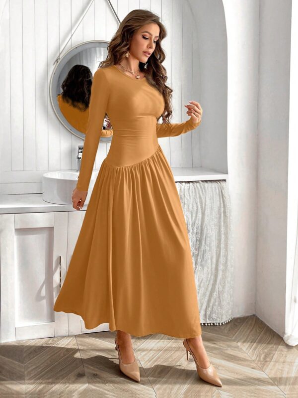 Vestido de Manga Larga con Volantes y Cierre - Image 10