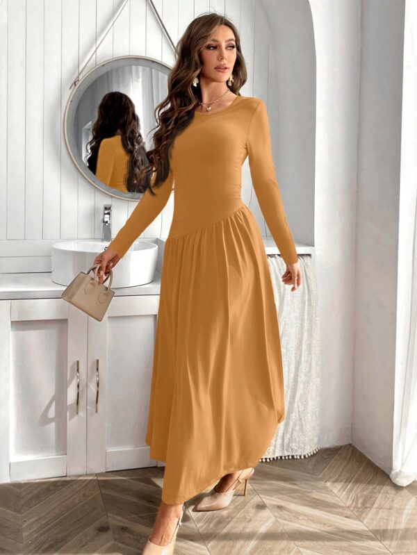 Vestido de Manga Larga con Volantes y Cierre - Image 11