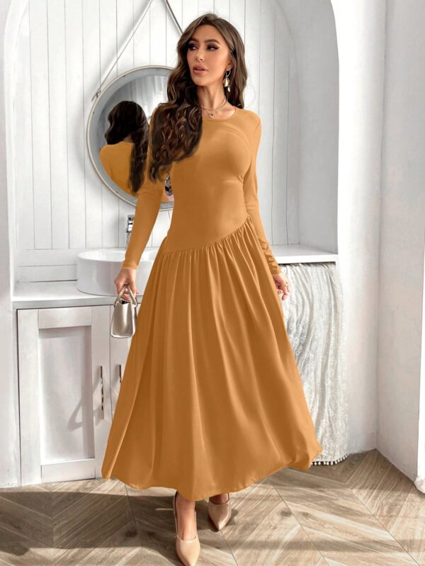 Vestido de Manga Larga con Volantes y Cierre - Image 12