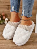 Pantuflas Térmicas Forradas con Suela Gruesa Antideslizante