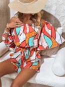 Mono de Verano con Hombros Descubiertos y Mangas Acampanadas