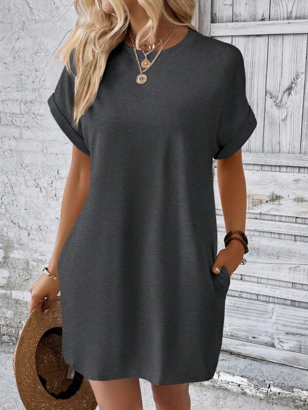 Vestido Casual Manga Murciélago con Bolsillo Oculto - Image 112