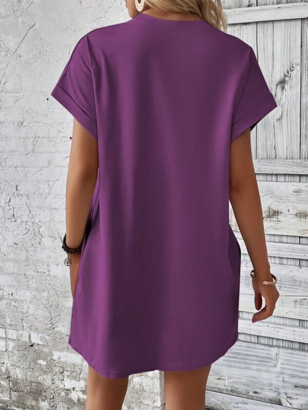 Vestido Casual Manga Murciélago con Bolsillo Oculto - Image 84
