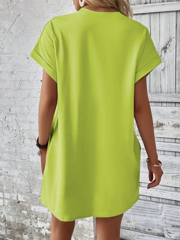 Vestido Casual Manga Murciélago con Bolsillo Oculto - Image 152