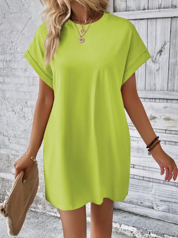 Vestido Casual Manga Murciélago con Bolsillo Oculto - Image 154
