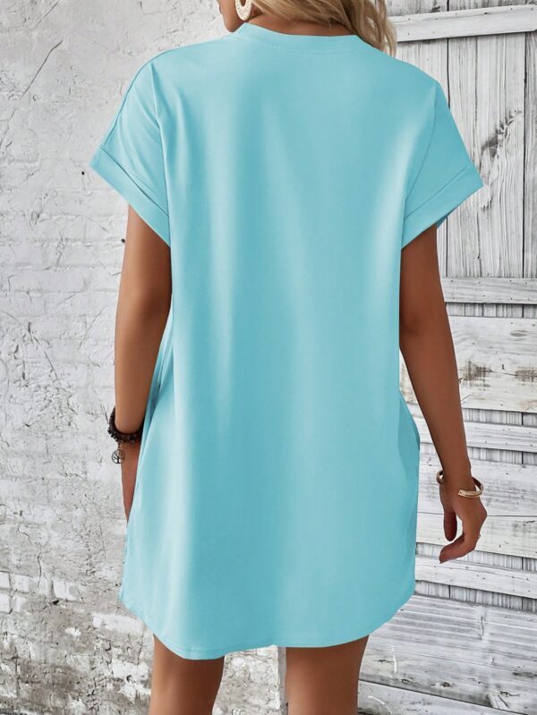 Vestido Casual Manga Murciélago con Bolsillo Oculto - Image 135