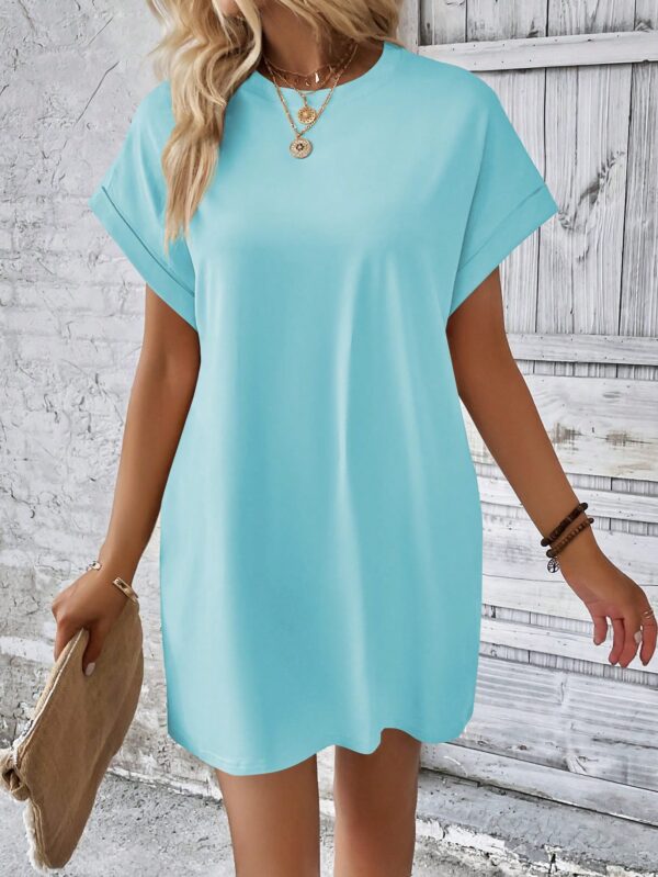 Vestido Casual Manga Murciélago con Bolsillo Oculto - Image 138