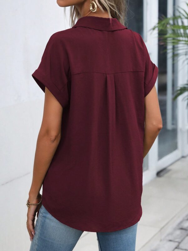 Camisa Casual de Manga Murciélago con Botones Frontales - Image 65