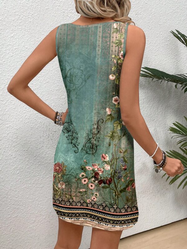 Vestido Bodycon sin Mangas con Estampado de Moda - Image 66
