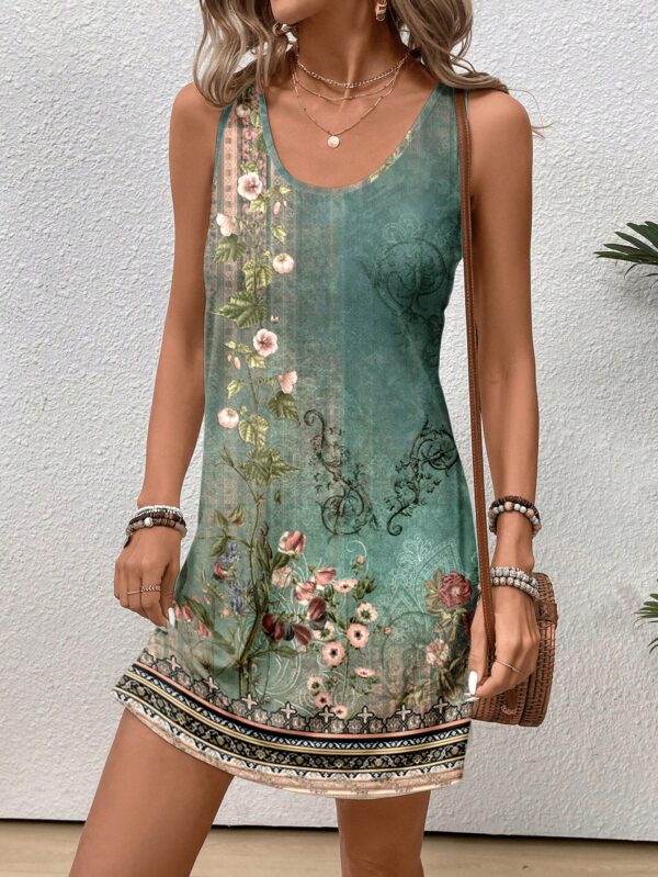 Vestido Bodycon sin Mangas con Estampado de Moda - Image 69