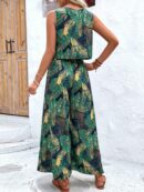 Set Veraniego Boho para Mujer: Top sin Mangas y Pantalón Ancho