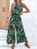 Set Veraniego Boho para Mujer: Top sin Mangas y Pantalón Ancho