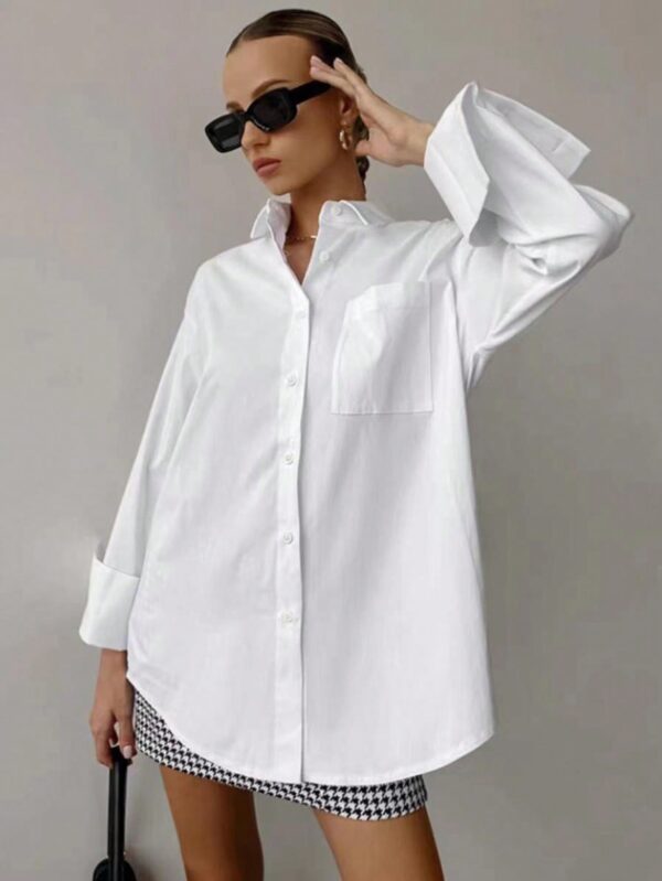 Camisa Relajada Manga Larga para Negocios y Casual - Image 2