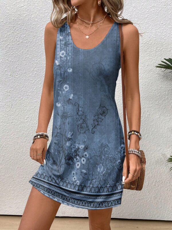 Vestido Bodycon sin Mangas con Estampado de Moda - Image 4