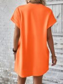 Vestido Casual Manga Murciélago con Bolsillo Oculto