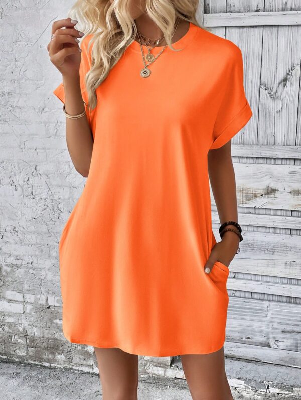 Vestido Casual Manga Murciélago con Bolsillo Oculto - Image 79