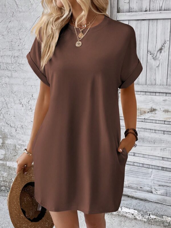 Vestido Casual Manga Murciélago con Bolsillo Oculto - Image 65