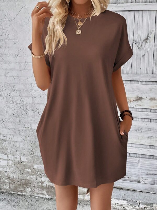 Vestido Casual Manga Murciélago con Bolsillo Oculto - Image 67