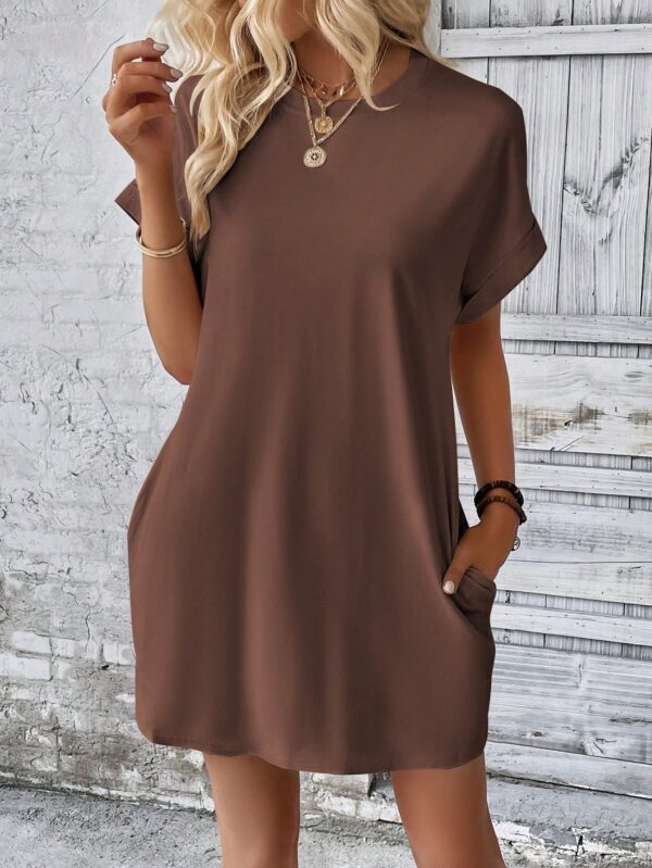 Vestido Casual Manga Murciélago con Bolsillo Oculto - Image 69