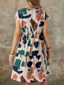 Vestido Casual Estampado Geométrico de Verano