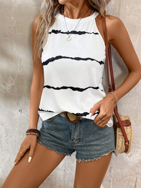 Top de Verano a Rayas con Cuello Halter - Image 3