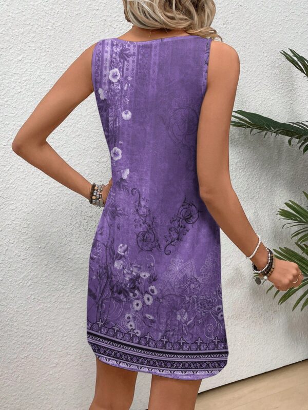Vestido Bodycon sin Mangas con Estampado de Moda - Image 8