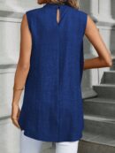 Blusa de Verano Texturizada y Asimétrica sin Mangas
