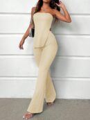 Conjunto Bandeau y Falda Maxi con Abertura Lateral