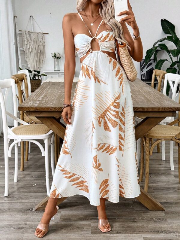 Vestido Largo Playero con Estampado Tropical y Espalda Descubierta - Image 16