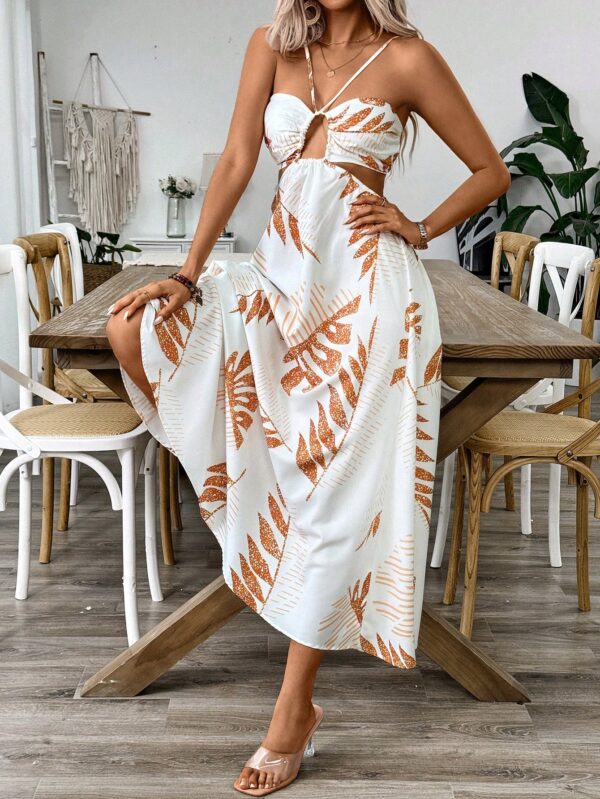 Vestido Largo Playero con Estampado Tropical y Espalda Descubierta - Image 14