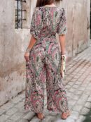 Mono Bohemio de Cintura Alta y Estampado Aleatorio