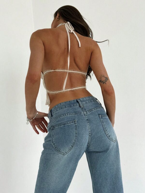 Top Camisola Acordonado con Volantes y Transparencia Semi-Sheer - Image 58