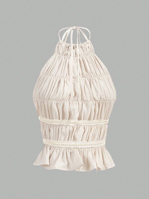 Top Camisola Acordonado con Volantes y Transparencia Semi-Sheer - Image 55