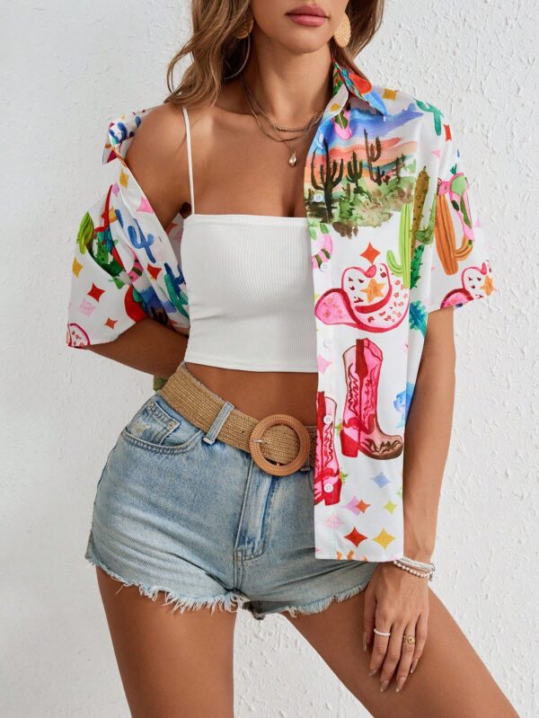 Camisa Estampada Graffiti Casual de Verano - Image 15