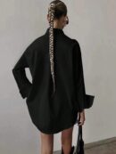 Camisa Relajada Manga Larga para Negocios y Casual