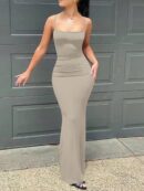 Vestido Bodycon Ajustado de Tirantes Fino, Elegante y Veraniego