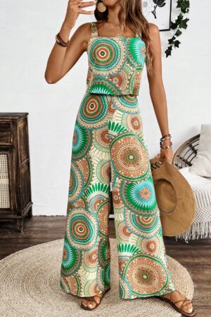 Mono Boho de Tirantes con Espalda Descubierta y Pantalón Largo