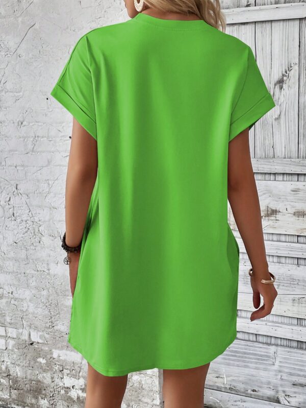 Vestido Casual Manga Murciélago con Bolsillo Oculto - Image 48