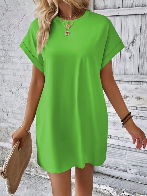Vestido Casual Manga Murciélago con Bolsillo Oculto - Image 50