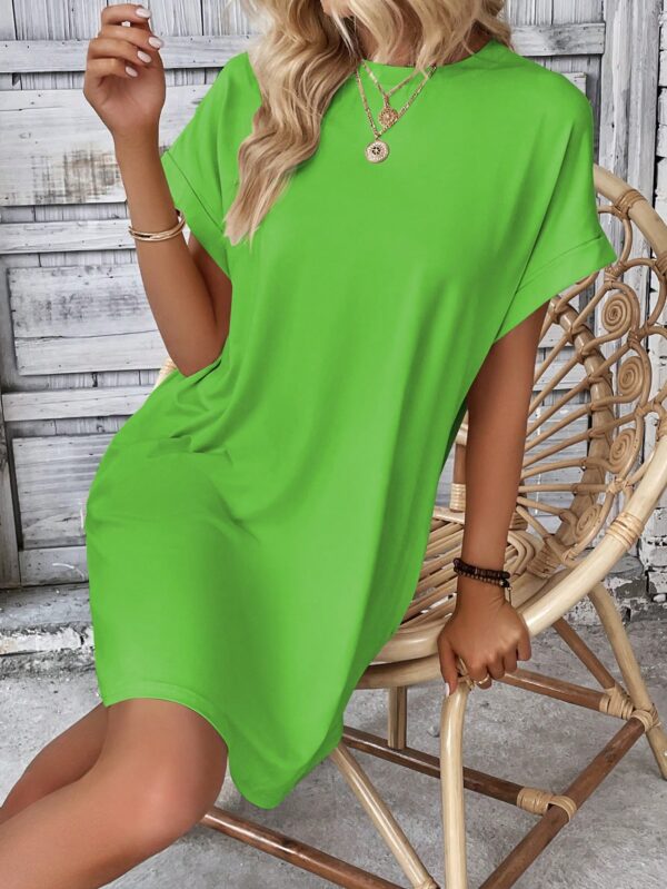 Vestido Casual Manga Murciélago con Bolsillo Oculto - Image 52