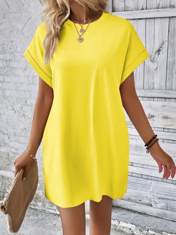 Vestido Casual Manga Murciélago con Bolsillo Oculto - Image 96