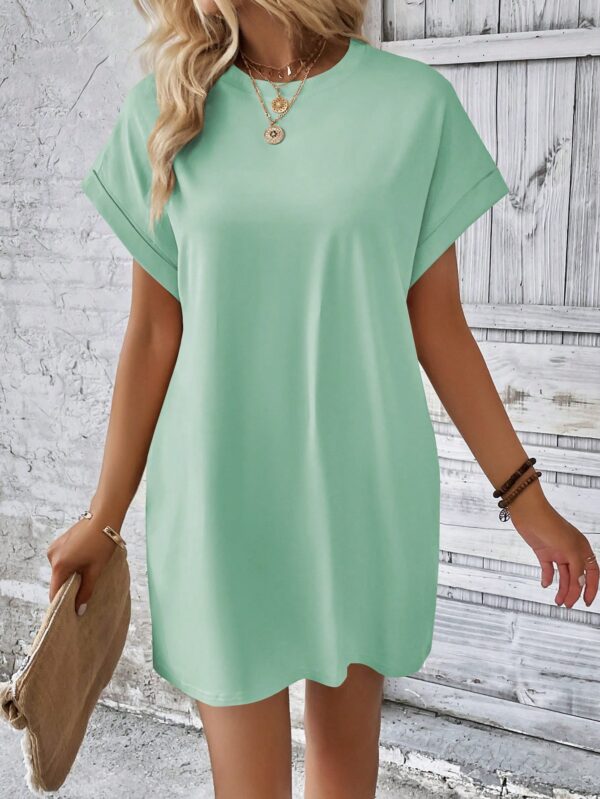 Vestido Casual Manga Murciélago con Bolsillo Oculto - Image 109