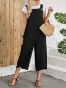 Mono Casual Sin Mangas Color Sólido para Vacaciones