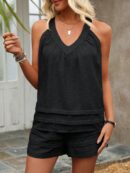 Set de Dos Piezas Vacacional y Casual - Top Halter y Shorts