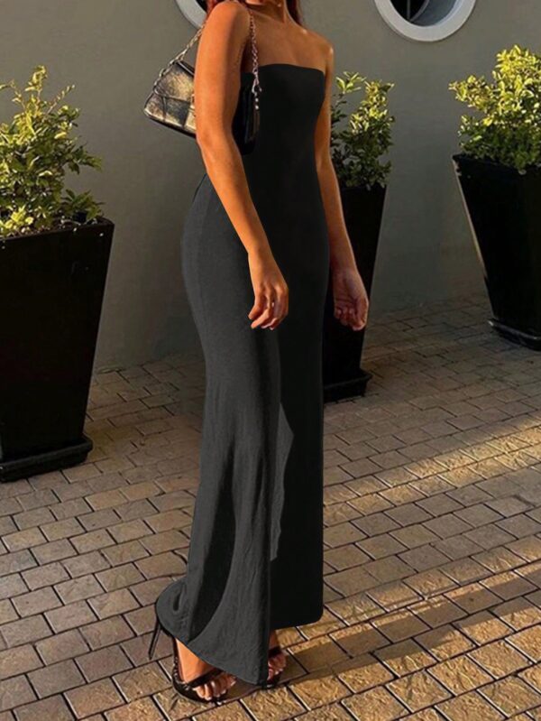 Mono de Verano Sin Tirantes con Pierna Ancha para Mujer - Image 12